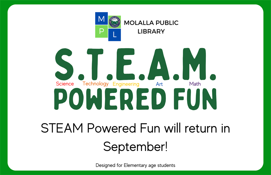 Poster for STEAM Powered Fun for summer hiatus