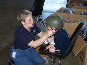 Cathy Kerrigan fitting bike helmets 2009