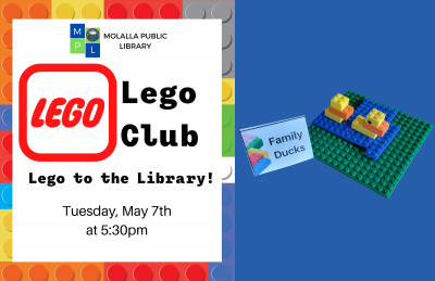 Lego Club, May 7th at 5:30pm