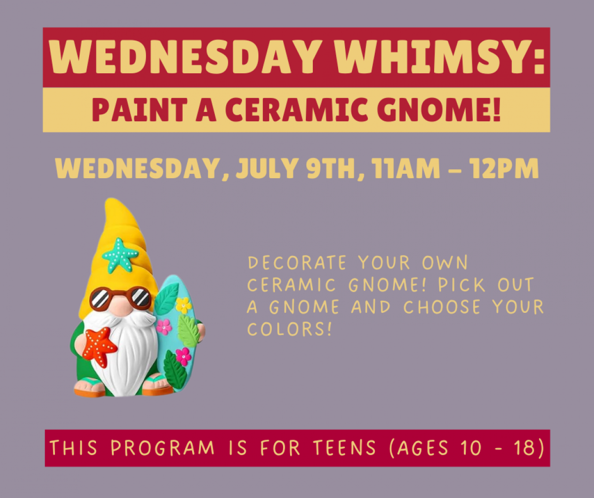 Paint a ceramic gnome poster!