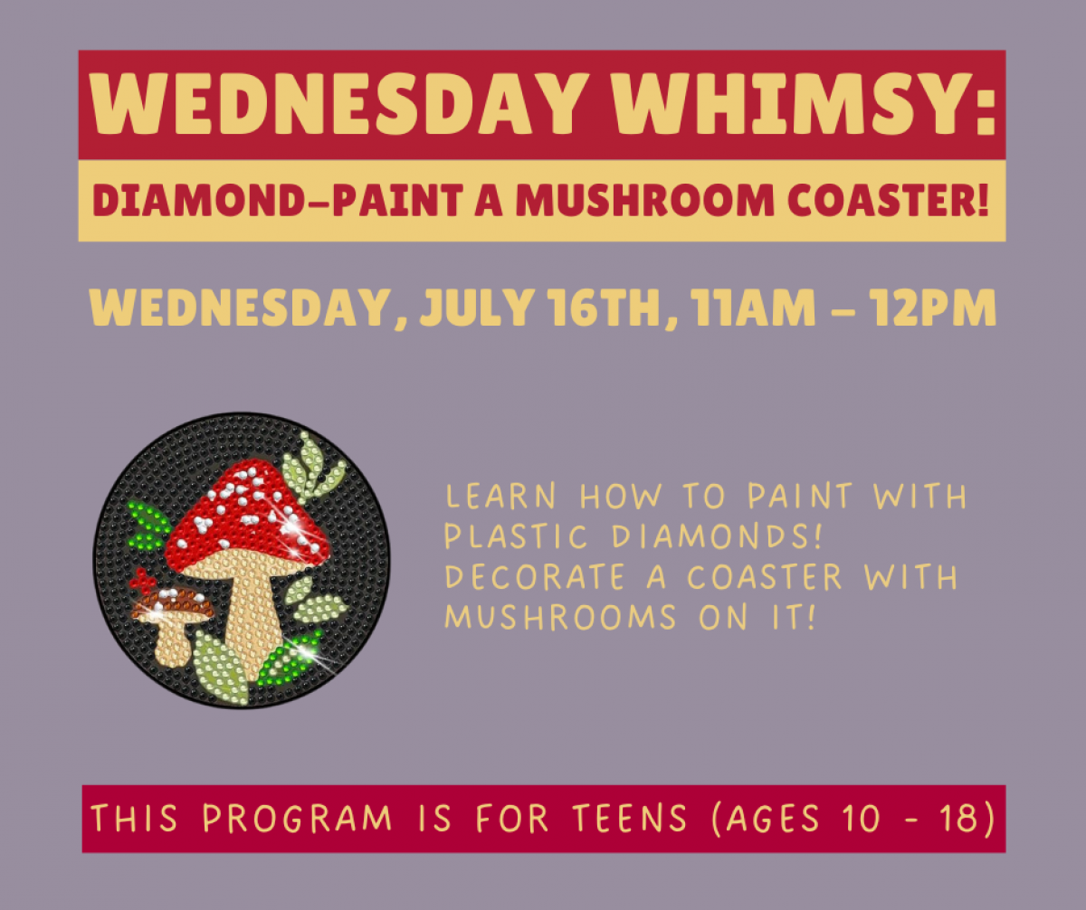 Diamond Paint a Mushroom Coaster Poster